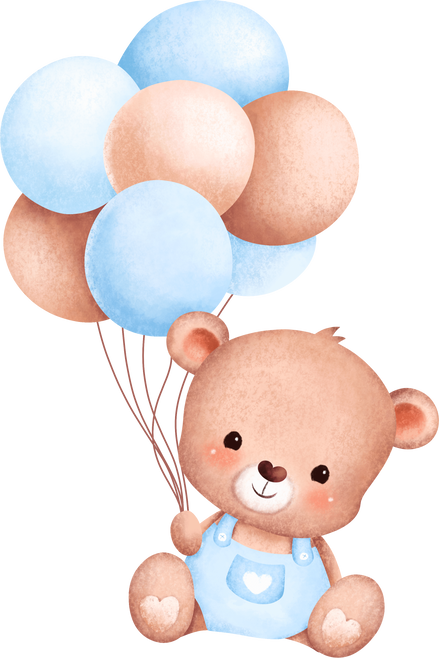 Teddy bear and balloons