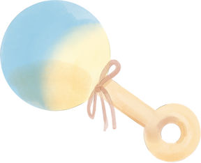 Watercolor Boho Rattle