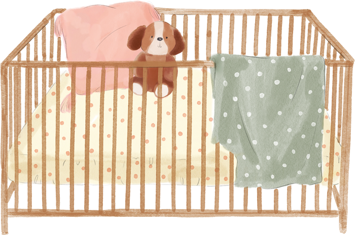 Watercolor Boho Crib